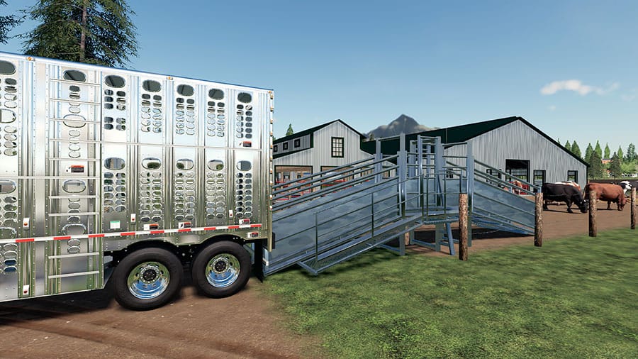 Download FS19 Mods Large American Cow Barn (Placeable) 1.0