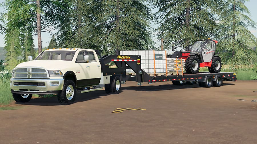 Fs19 Mods Big Tex 22gn And 22ph Flatbed Trailers Mod Yesmods