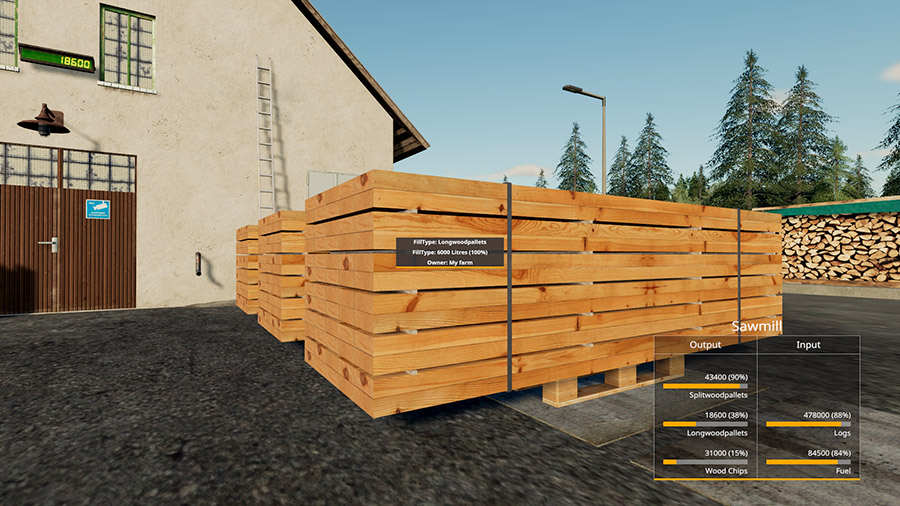 FS19 Mods The LWG Europe Sawmills & Pallets Storages Yesmods