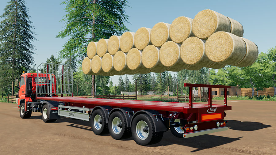 Great Fs19 Mods • Fliegl Flatbed Autoload • Yesmods 5512