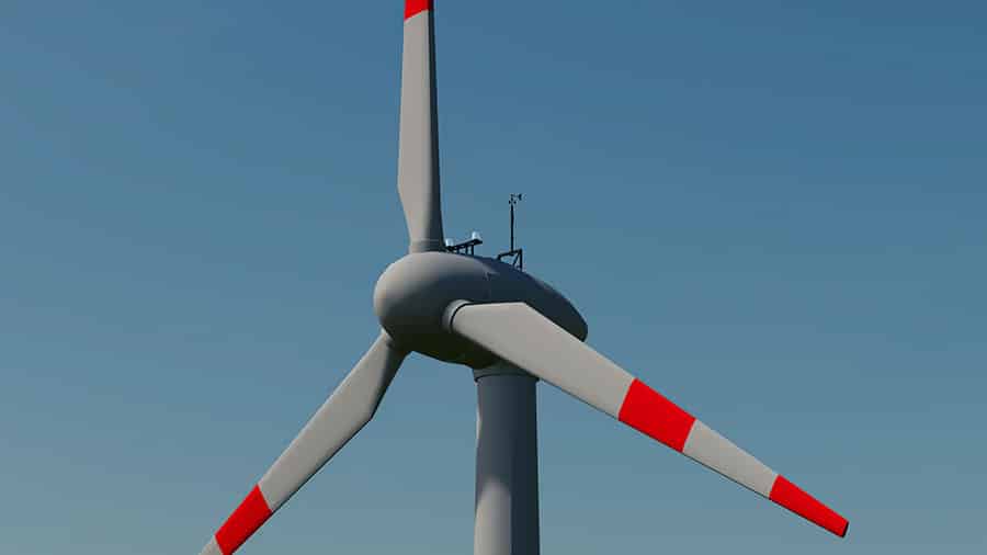 Close up of the Enercon wind turbine